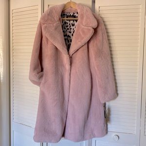 Badgley Mischka Pink Bunny Coat SOOOO SOFT
